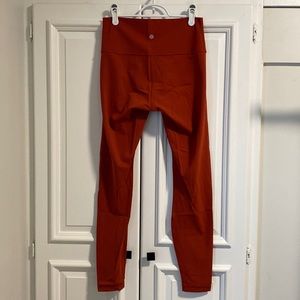 Lulu leggings in burnt orange. Size S/M